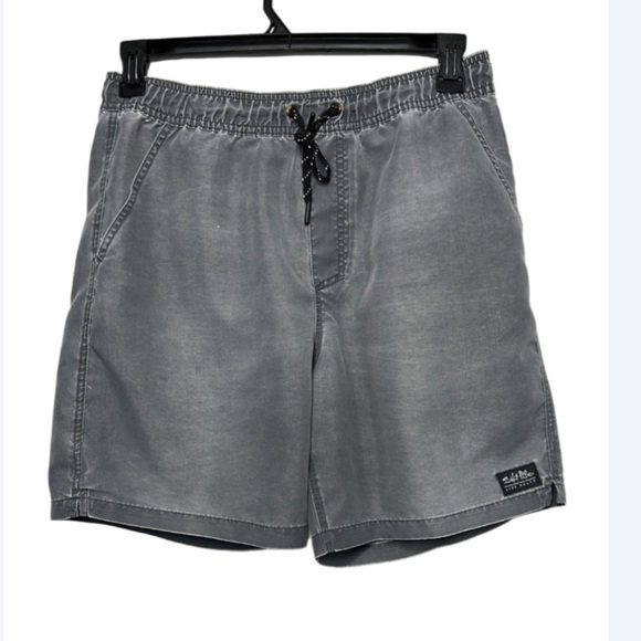 Salt Life Gray Swim Trunks Men’s Large | Sand-Washed Look | Elastic Waist - Picture 1 of 8